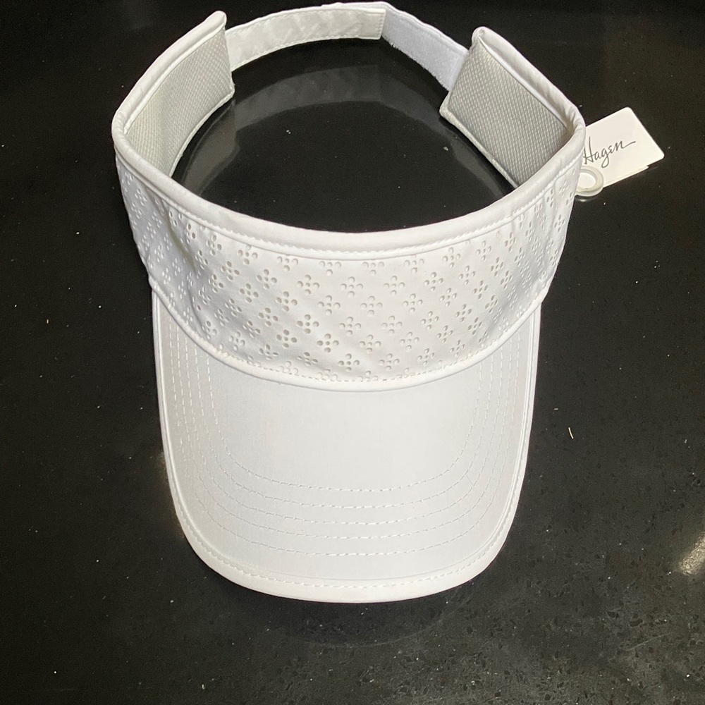 Lady Hagen White Eyelet Visor